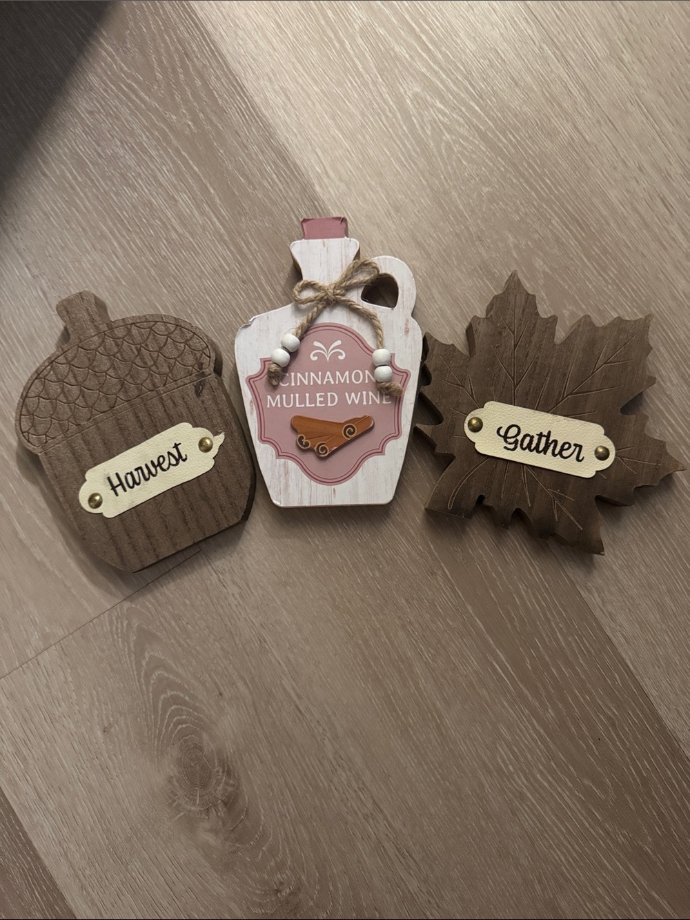 Fall Harvest Wooden Decor Set NEW 🏷️